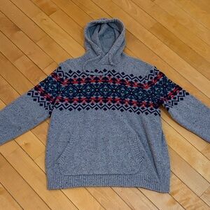 American Eagle Outfitters Gray Patterned Sweater